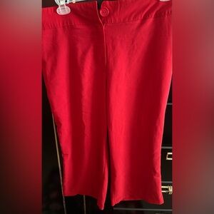 Vibrant Red Capris pants
